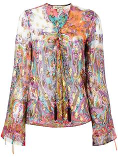 блузка со шнуровкой и бусинами Etro