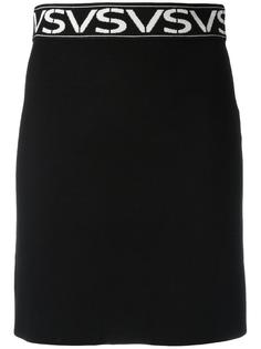 logo intarsia skirt Versus