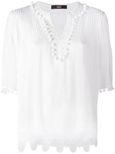 pompom trim blouse Steffen Schraut