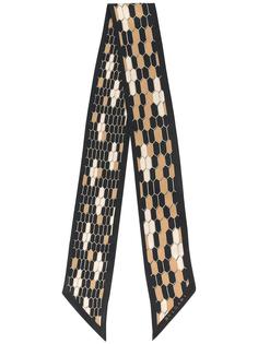 gold-tone print skinny scarf Bulgari