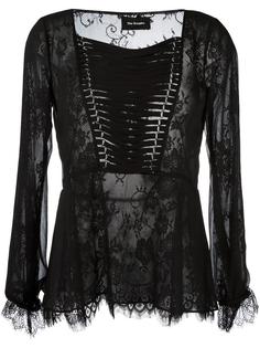 кружевная блузка со шнуровкой The Kooples