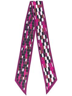 geometric print skinny scarf Bulgari