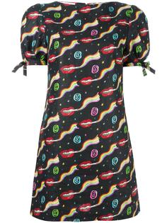 smoking lips print mini dress Olympia Le-Tan