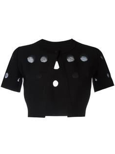 sheer panel cropped cardigan Alaïa