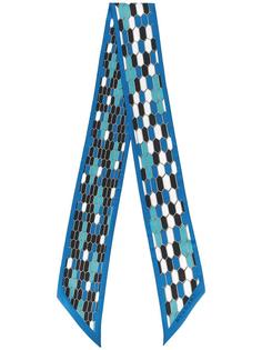 geometric print skinny scarf Bulgari