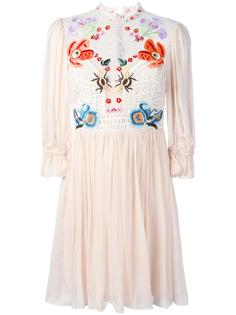 mini Aura lace sleeved dress Temperley London