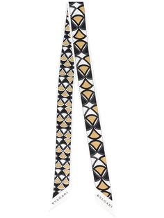 geometric print skinny scarf Bulgari