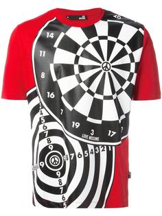 dartboard print T-shirt Love Moschino