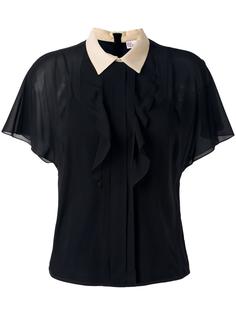 полупрозрачная блузка с контрастным воротником Red Valentino