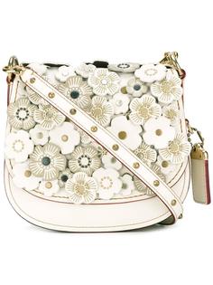 flower embellished crossbody bag Coach