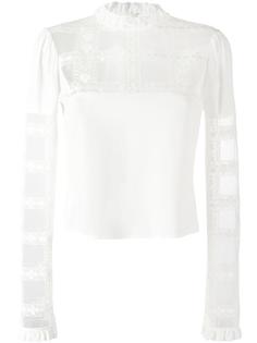 sheer panel longsleeved blouse Giamba