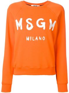 толстовка с принтом-логотипом MSGM