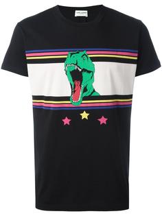 футболка с принтом динозавра Saint Laurent