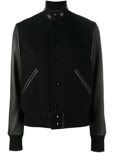 куртка-бомбер со звездами на воротнике Saint Laurent