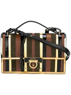 panelled stripe shoulder bag Salvatore Ferragamo