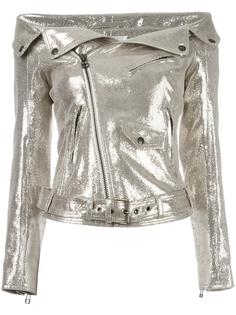 off-shoulders glittery biker jacket Faith Connexion