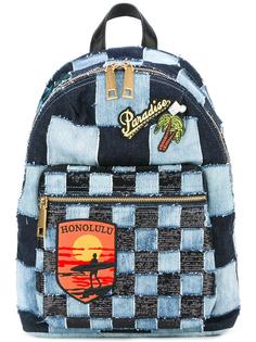 Biker denim patchwork backpack Marc Jacobs