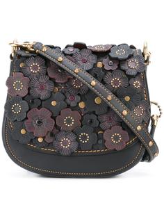 сумка на плечо с цветочным украшением Coach