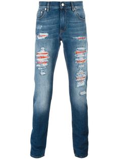 distressed slim-fit jeans Alexander McQueen
