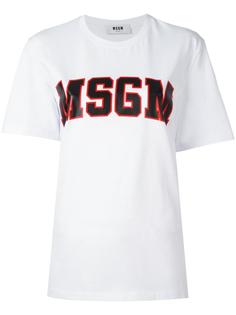 футболка с принтом-логотипом MSGM