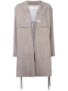 Dove leather coat Drome