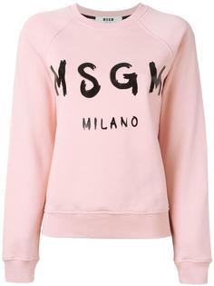 толстовка с принтом-логотипом MSGM