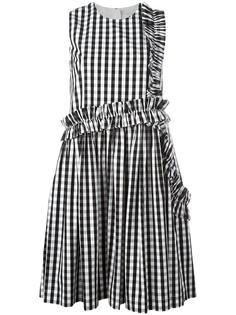 клетчатое платье с рюшами MSGM
