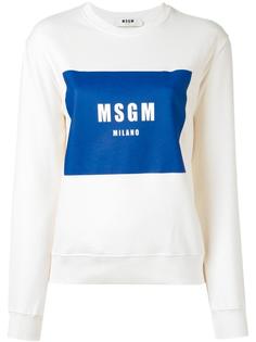 толстовка с принтом логотипа MSGM
