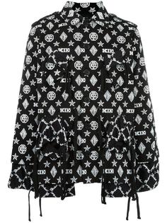 Monogram x Latin gathered coat KTZ