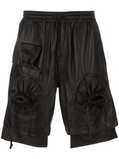 round gathered leather shorts KTZ