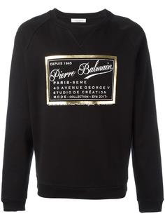 brand print sweatshirt Pierre Balmain