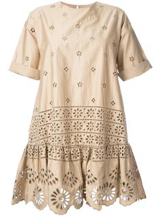 exploded eyelet T-shirt dress Sea