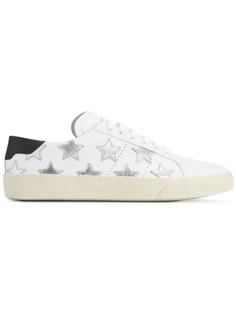 кожаные кеды с отделкой звездами Saint Laurent