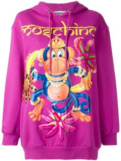 monkey print hoodie Moschino