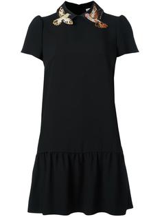 платье с аппликацией птиц Red Valentino