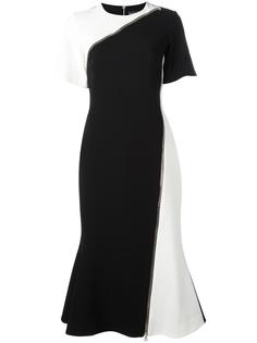 zipped detail flared dress David Koma