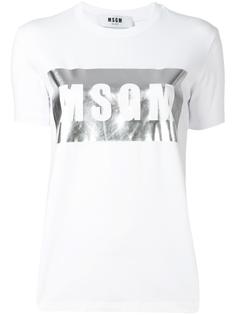 футболка с принтом логотипа MSGM