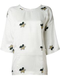 блузка с цветочным принтом Victoria Beckham