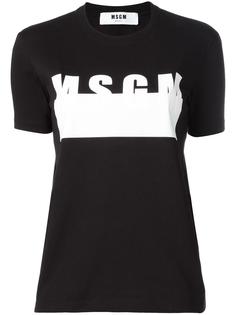 футболка с принтом логотипа MSGM