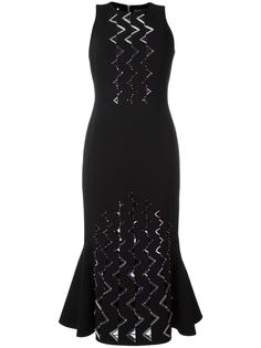 geometric embellishment fitted dress David Koma