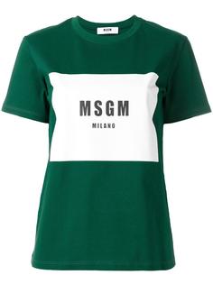 футболка с принтом логотипа MSGM