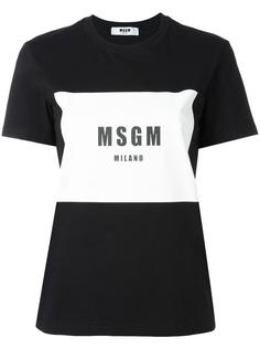 футболка с принтом логотипа MSGM