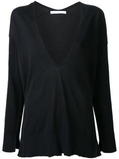 deep V-neck knitted blouse Astraet