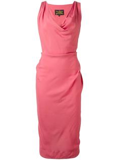 draped neck fitted dress Vivienne Westwood Anglomania