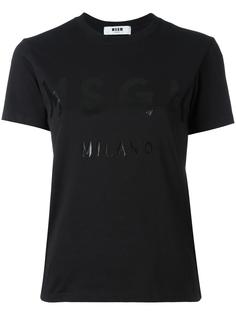 футболка с принтом логотипа MSGM