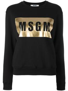 толстовка с принтом логотипа MSGM