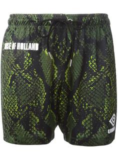 snakeskin print swim shorts House Of Holland