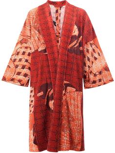 abstract print kimono coat Homme Plissé Issey Miyake