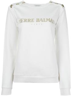 logo print sweatshirt Pierre Balmain