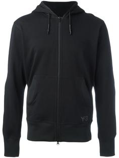 logo print zipped hoodie Y-3